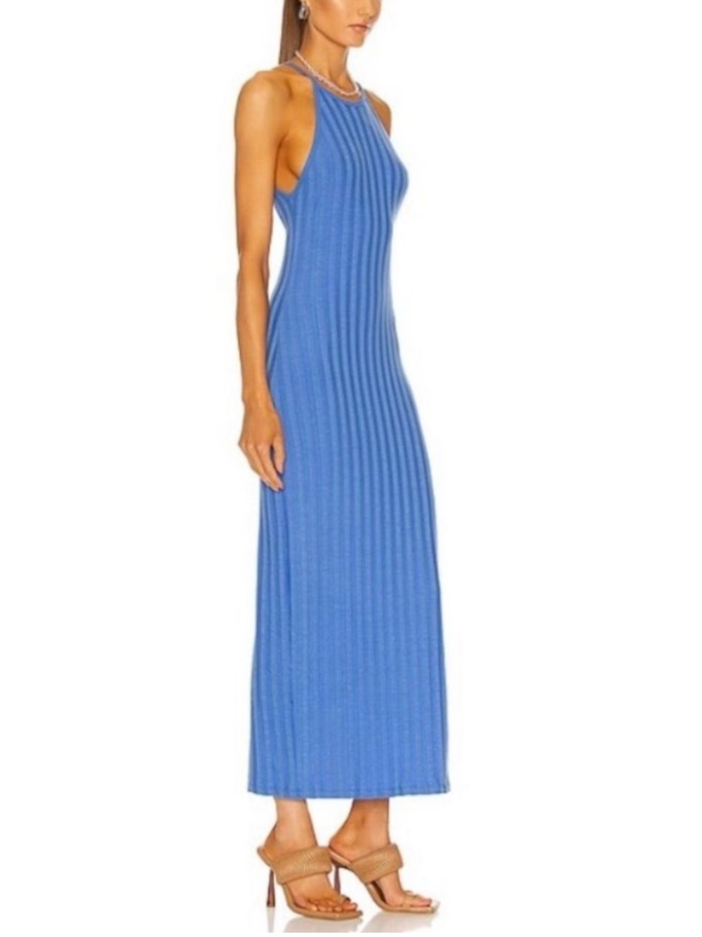 NWOT Jonathan Simkhai Standard Megan Rib High Neck Dress